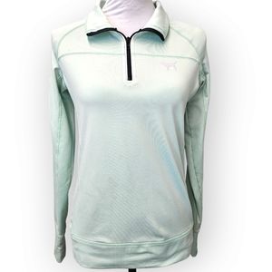 Victoria's Secret PINK 1/4 Zip Pullover Size Small Mint Green